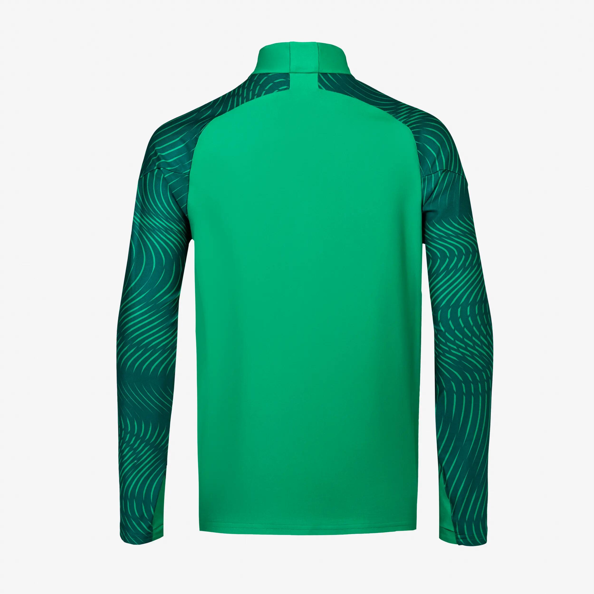 Kinder Fußball Sweatshirt 1/2-Zip - Club Wavy hellgrün/dunkelgrün 4/5