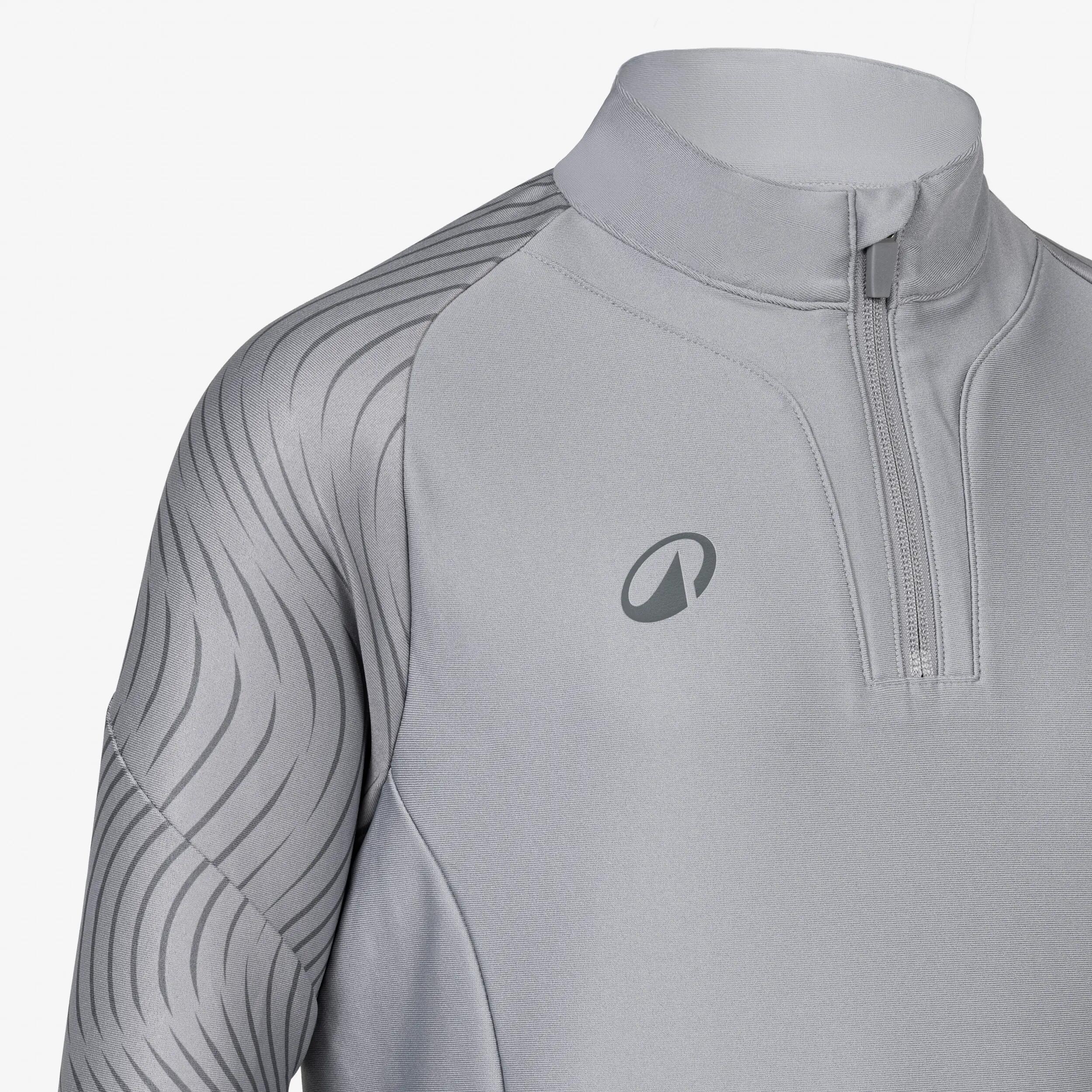 Sudadera 1/2 cremallera CLUB Wavy niño gris claro y gris oscuro 3/5