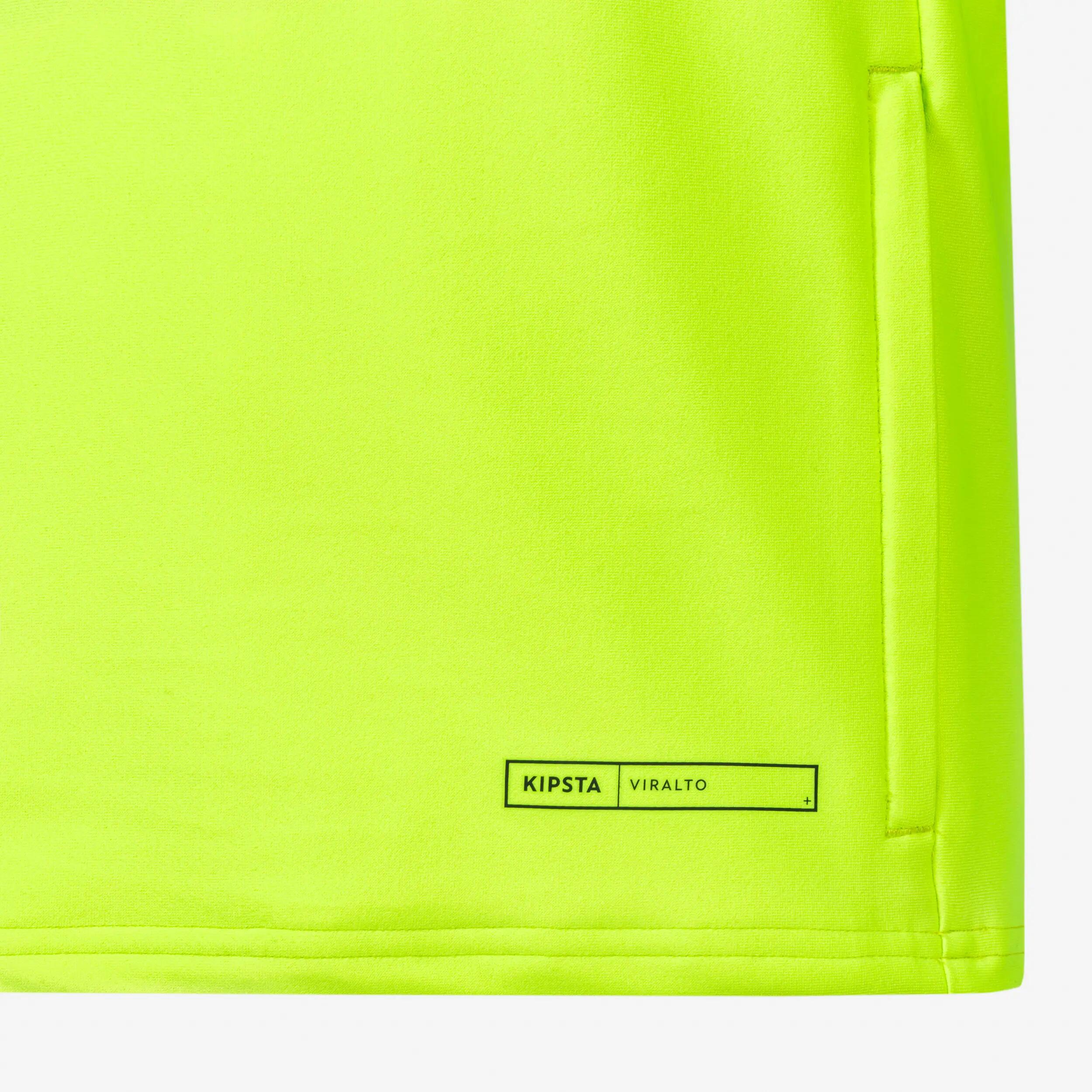 Sweat 1/2 Zip CLUB Wavy enfant jaune fluo et noir 5/5