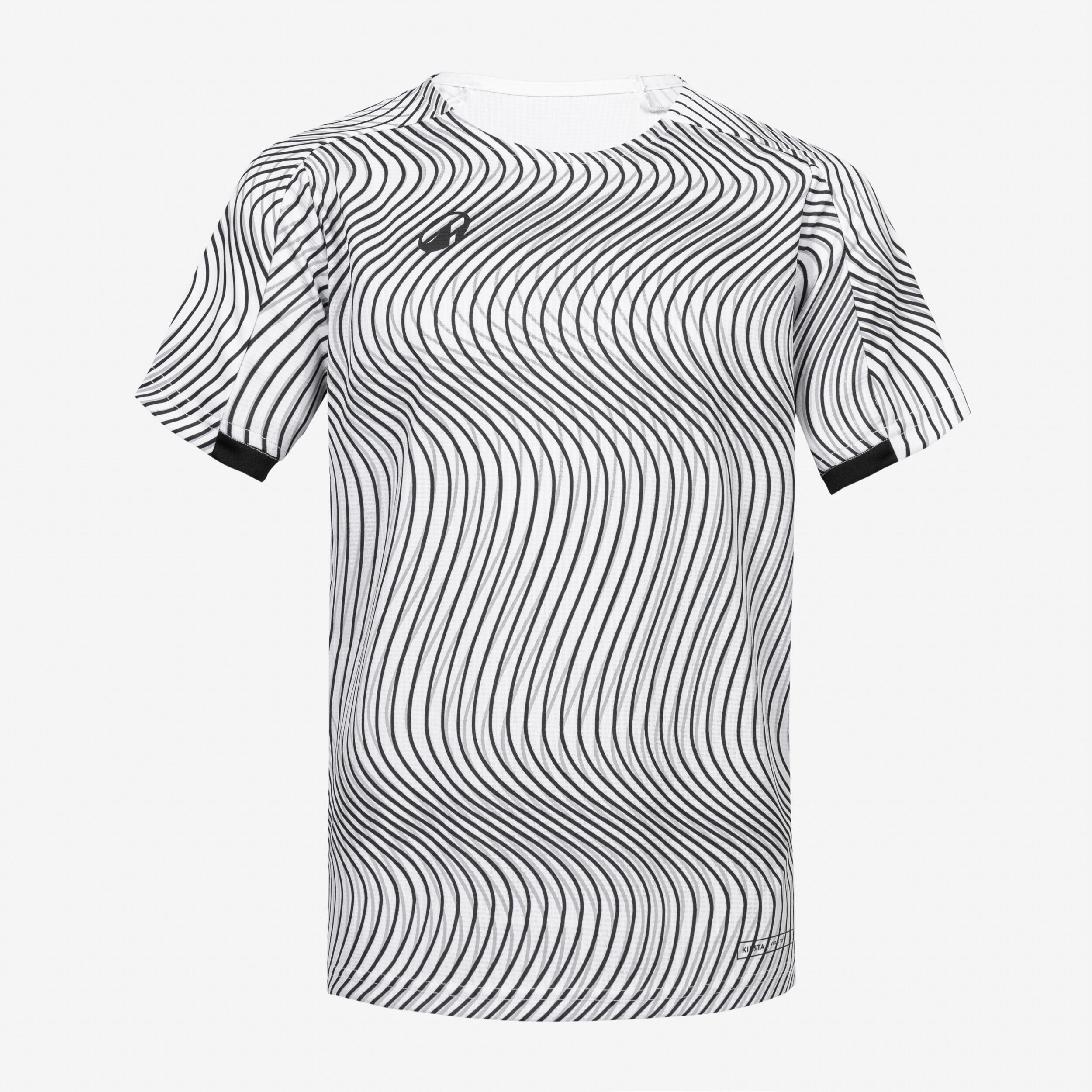 Maillot de football CLUB Wavy  Blanc et Noir Junior 2/5