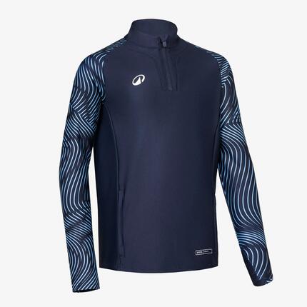 Sweat 1/2 Zip CLUB Wavy Enfant Marine et Vert