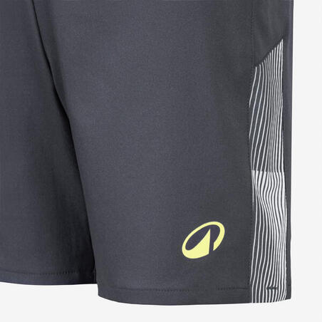 Шорти дитячі Viralto Dope для футболу сірі/світло-бежеві зі смугами