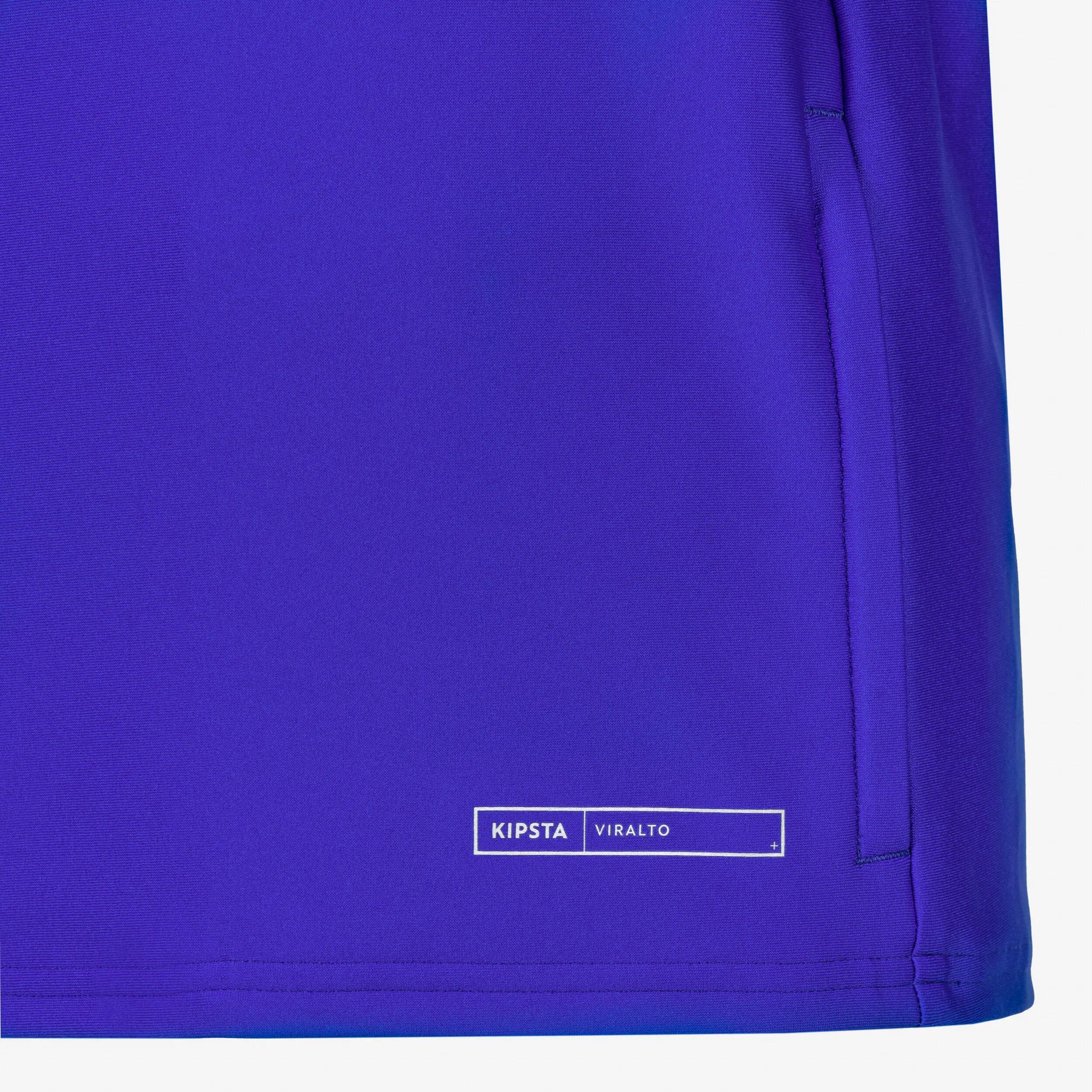 Camisola de Futebol com 1/2 Fecho Criança, Club Wavy Azul vivo/Azul-marinho 5/5