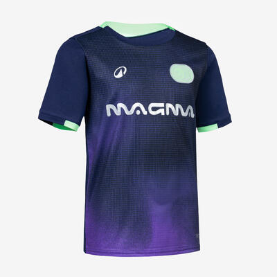 Maglia calcio bambino VIRALTO KIDS Mc Roarrr rinoceronte blu-lilla