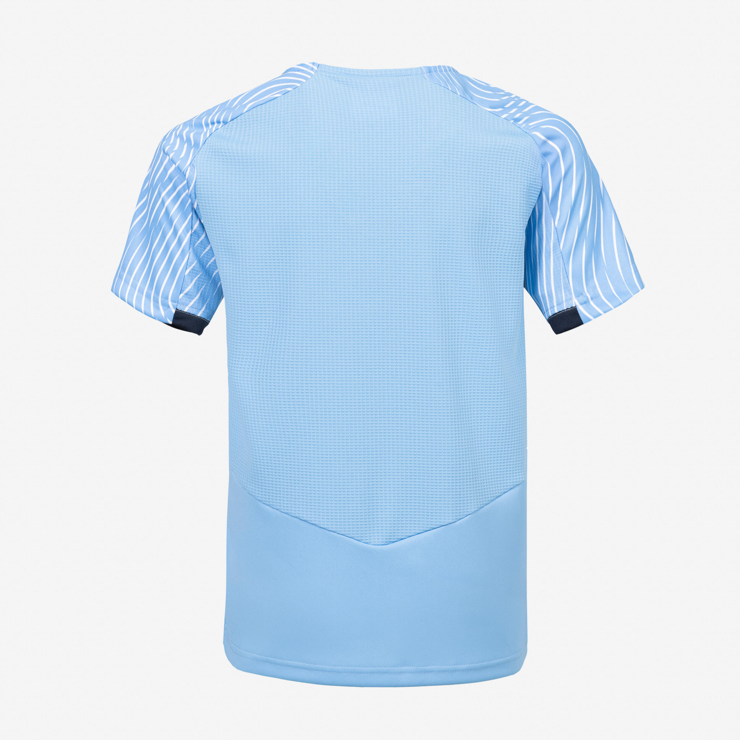 Maillot de football CLUB Wavy  Bleu clair et Blanc Junior 4/5