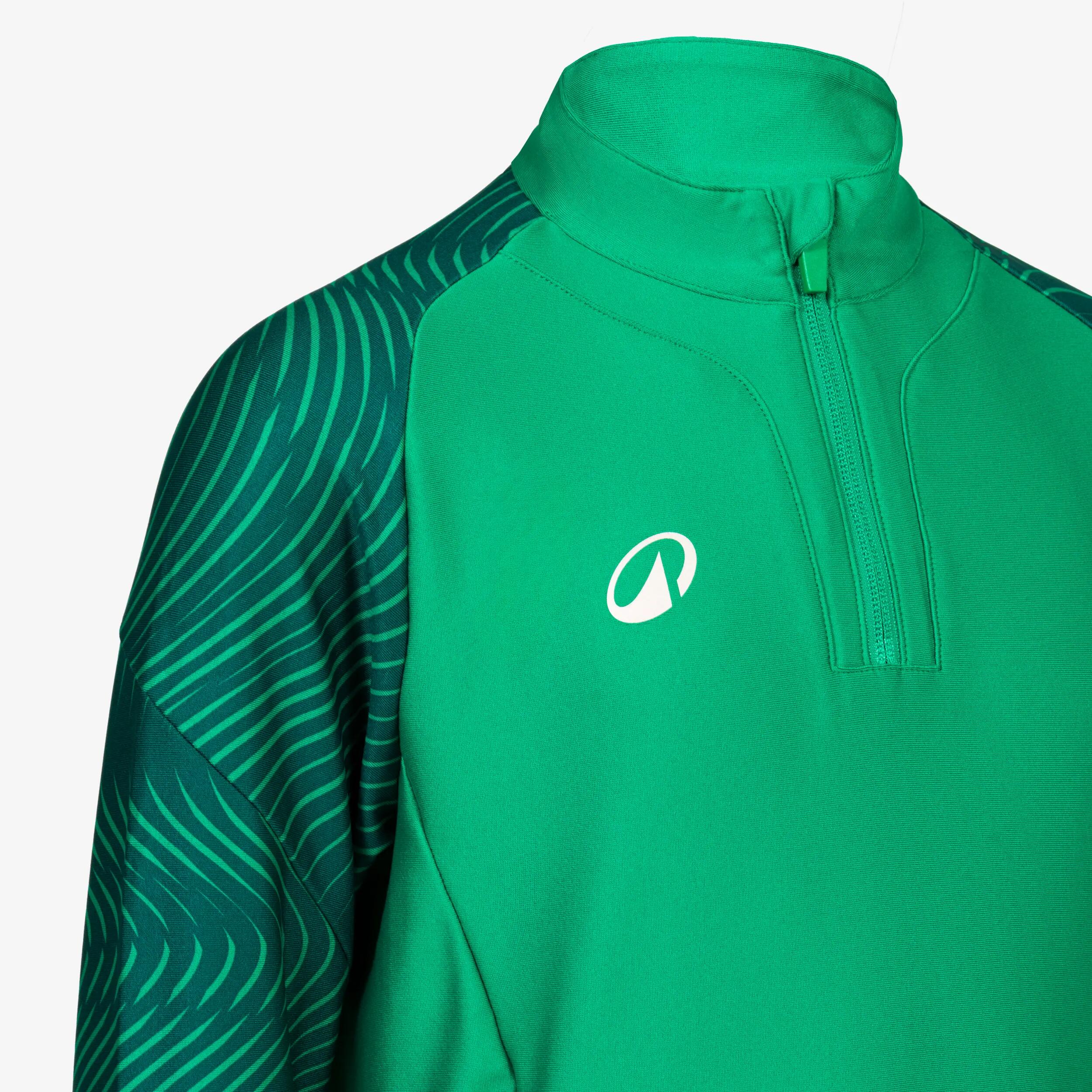 Kinder Fußball Sweatshirt 1/2-Zip - Club Wavy hellgrün/dunkelgrün 3/5