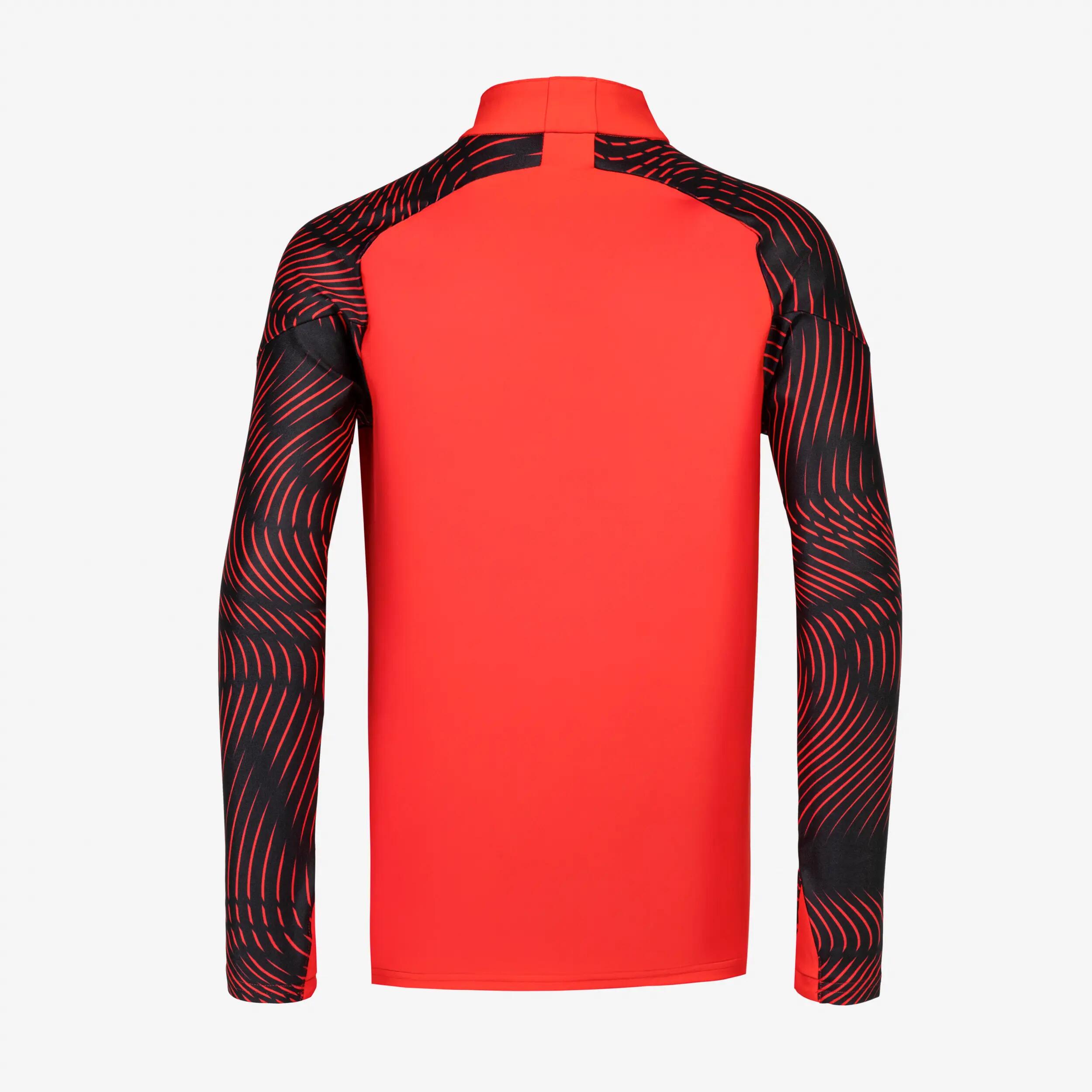 Camisola de Futebol com 1/2 Fecho Criança Club Wavy Rosa Néon/Preto 4/5