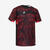 Maillot de football CLUB Wavy Noir et Rouge Junior