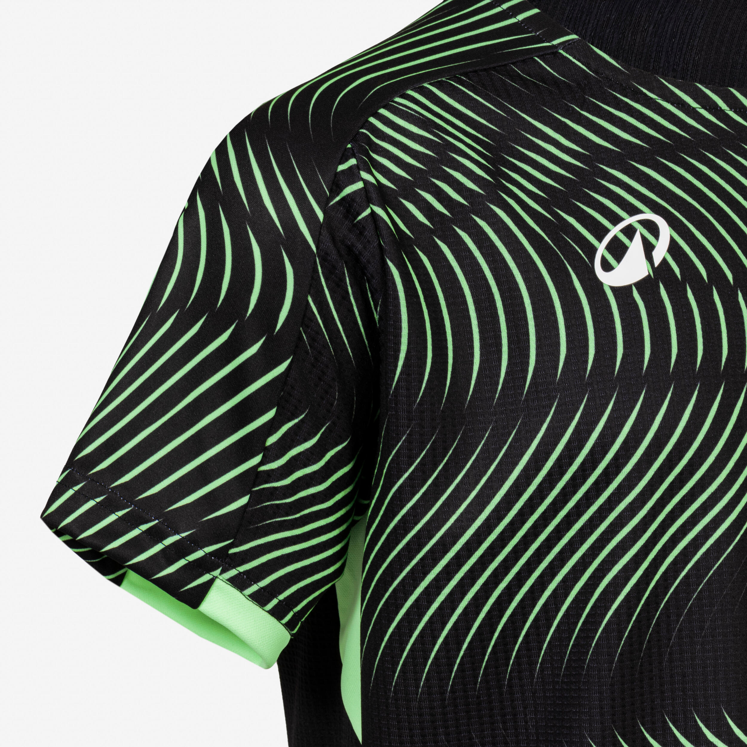 Fussballtrikot Club Wavy Kinder Schwarz und Grün 3/5
