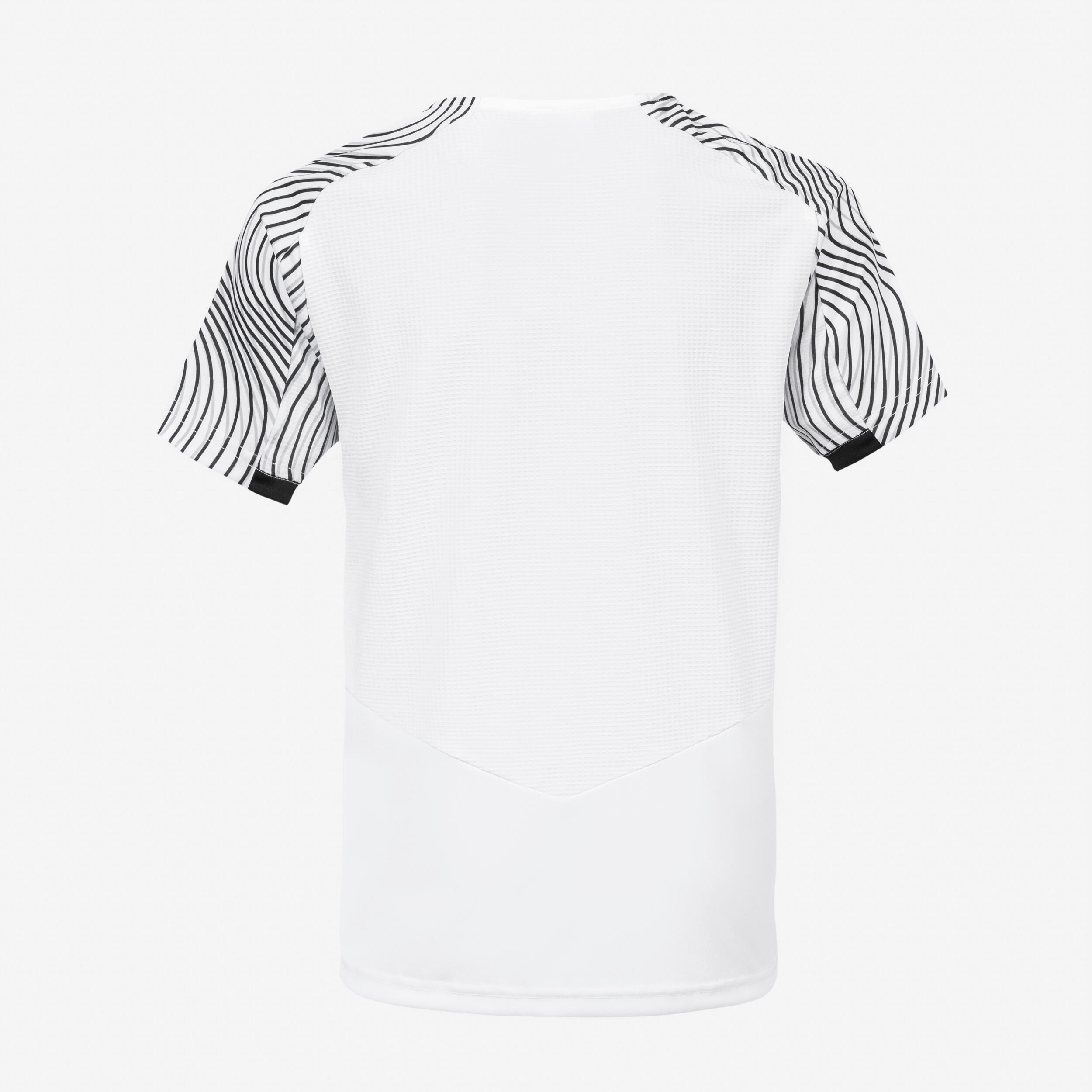 Maillot de football CLUB Wavy  Blanc et Noir Junior 4/5