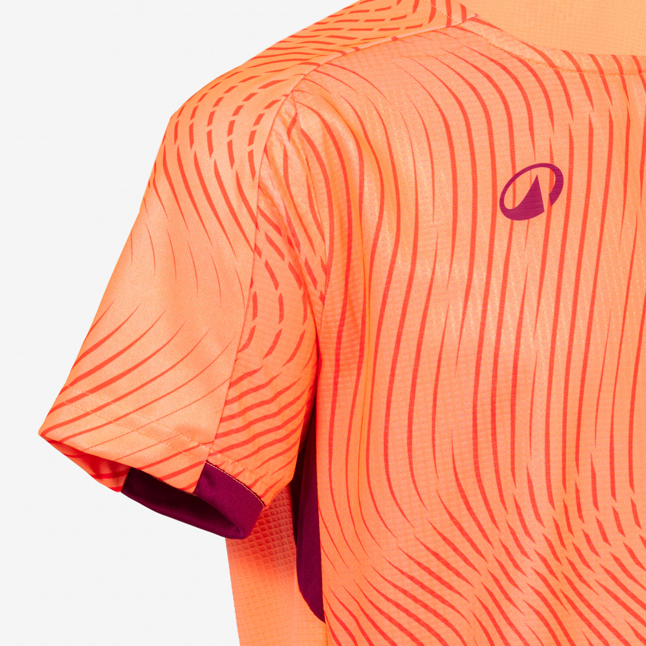 Maillot de football CLUB Wavy  Pêche et Cerise Junior 3/5