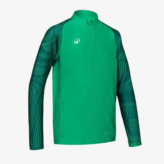 Sweat 1/2 Zip CLUB Wavy enfant vert académique et vert foncé
