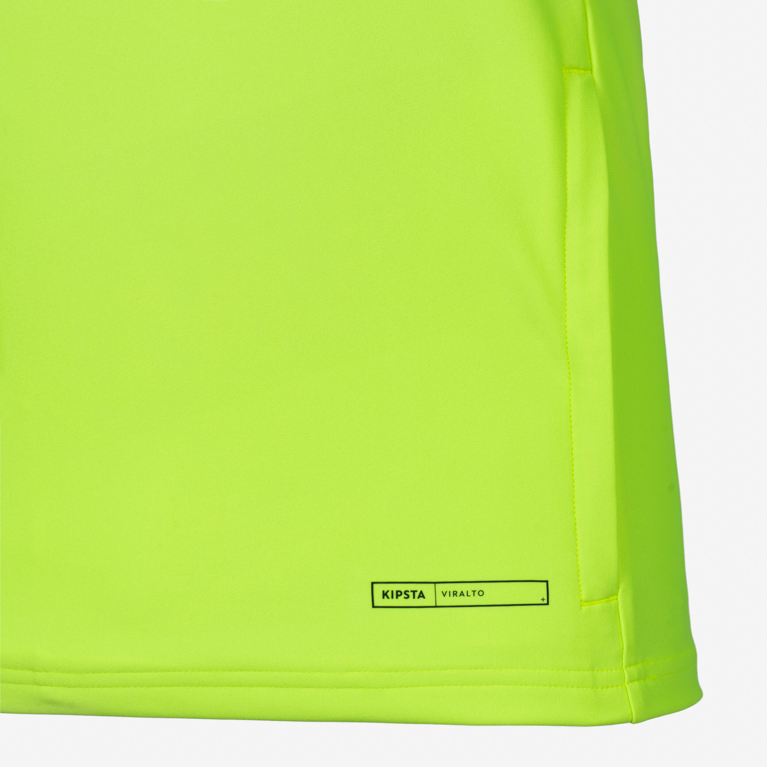 Sweat 1/2 zip VIRALTO WAVY club jaune fluo 5/5