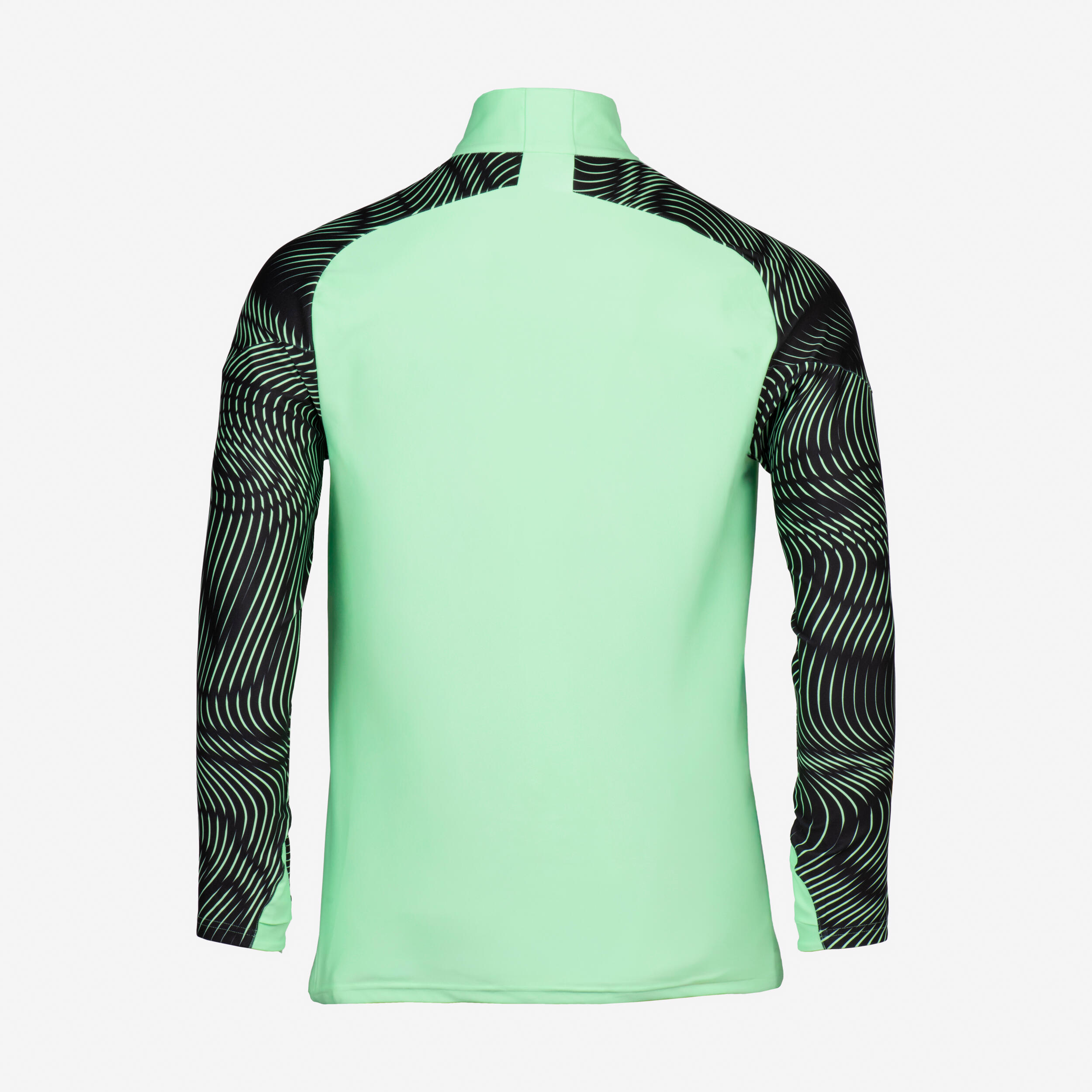 Sweat 1/2 zip VIRALTO WAVY club Vert fluo et noir 4/5