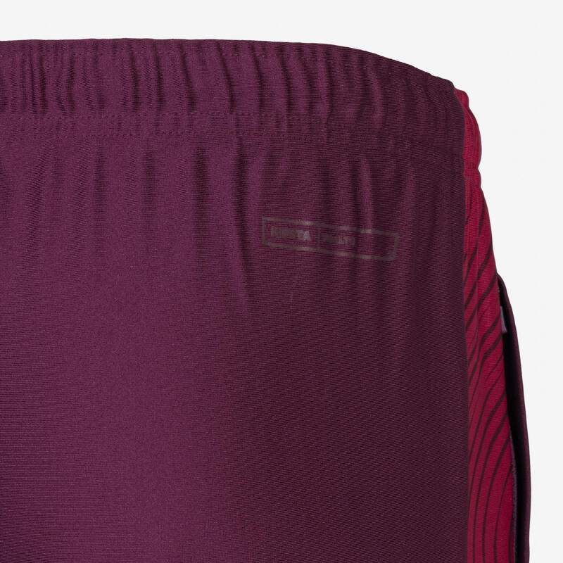 Pantaloni de antrenament de fotbal adulți Viralto club wavy cireașă și stafidă