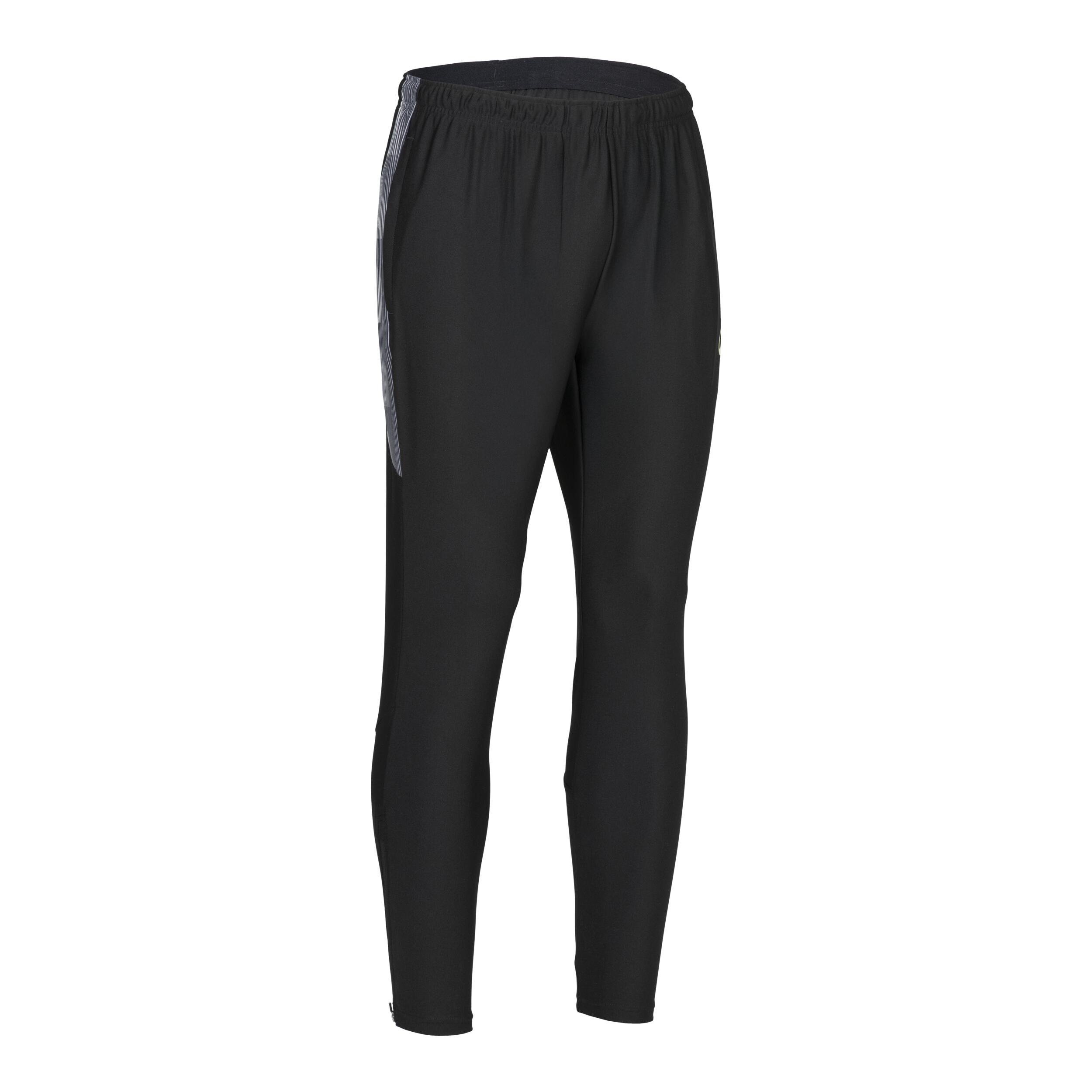 Pantalón de futbol de entrenamiento negro con gris para adulto Viralto Dop 12/30