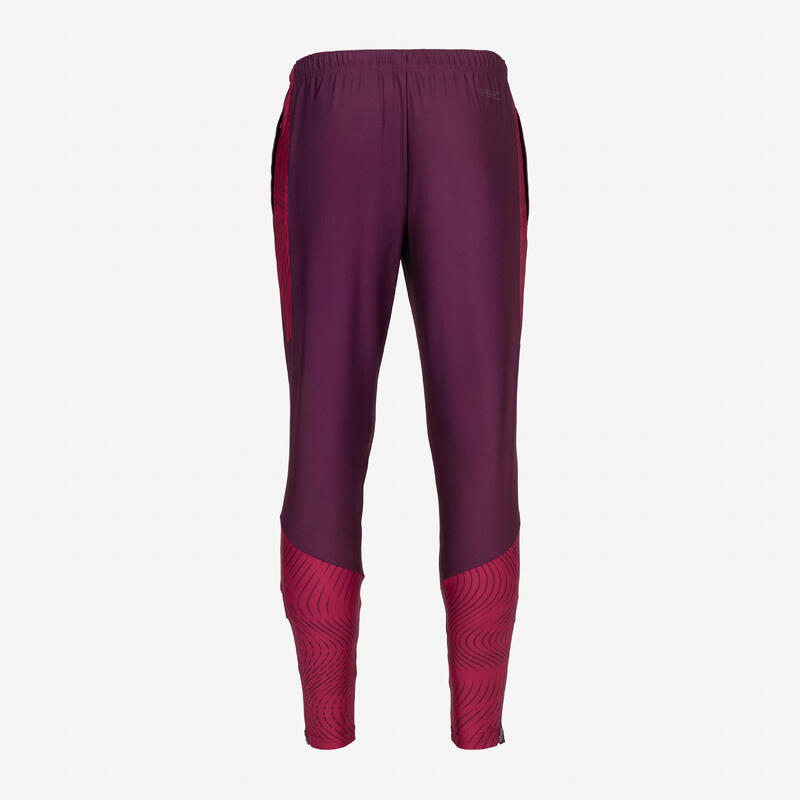 Pantaloni de antrenament de fotbal adulți Viralto club wavy cireașă și stafidă