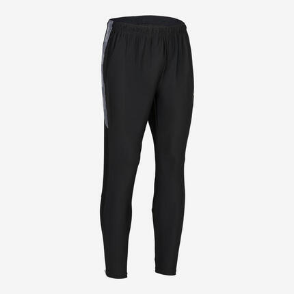 PANTALON D'ENTRAINEMENT DE FOOTBALL ADULTE VIRALTO WAVE NOIR ET JAUNE FLUO