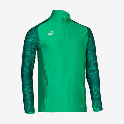 Sweat 1/2 zip VIRALTO WAVY club Vert fluo et noir