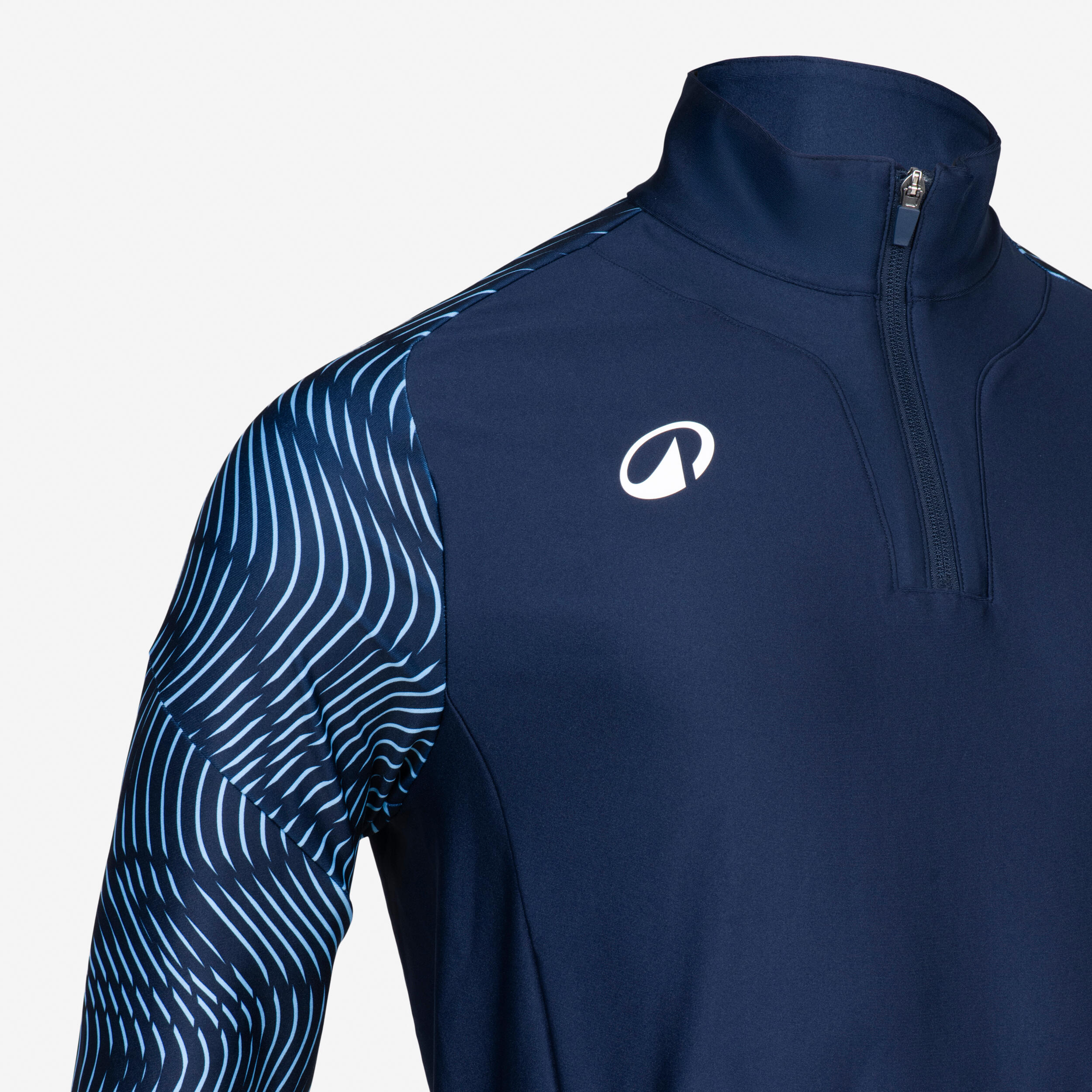 Sweat 1/2 zip VIRALTO WAVY club bleu ciel 3/5