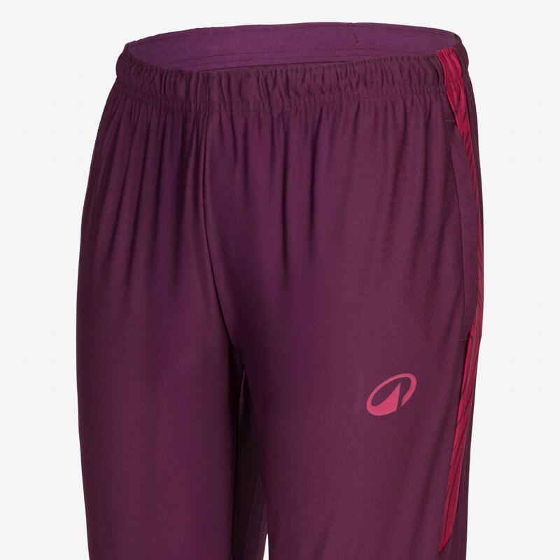 Pantaloni de antrenament de fotbal adulți Viralto club wavy cireașă și stafidă
