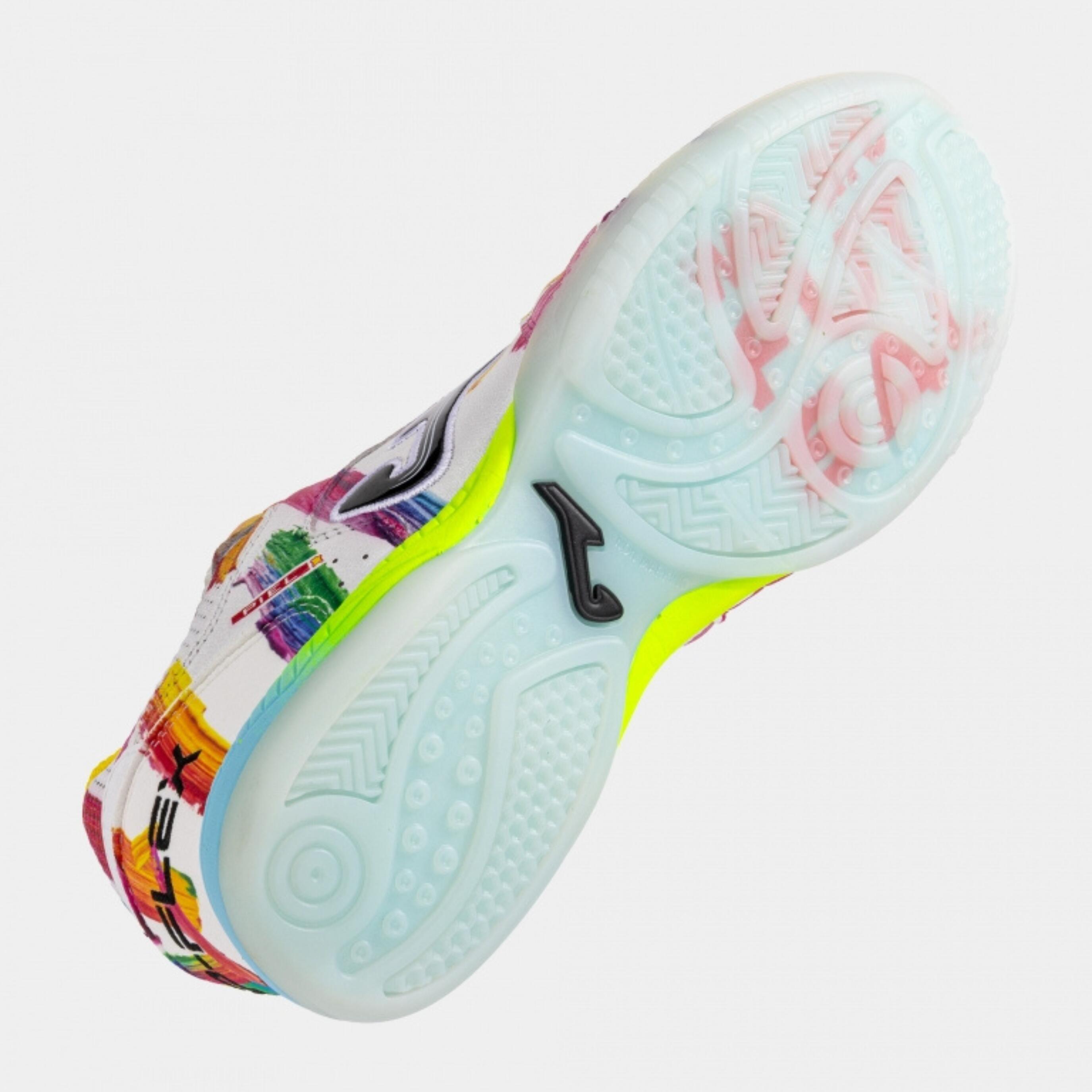 Gebraucht - Damen/Herren Futsal Hallenschuhe ‒ JOMA Top Flex weiß  2/5