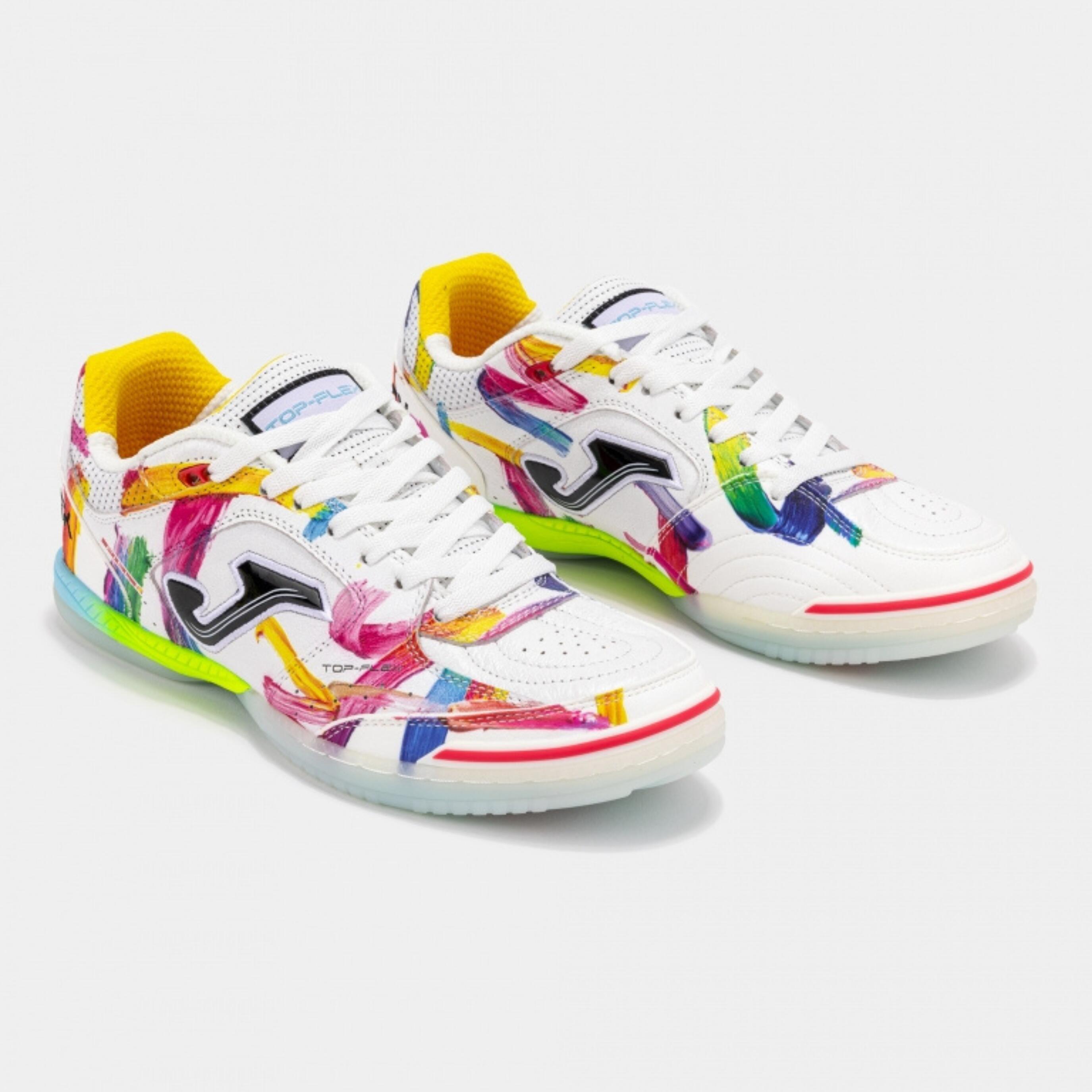 Gebraucht - Damen/Herren Futsal Hallenschuhe ‒ JOMA Top Flex weiß  3/5