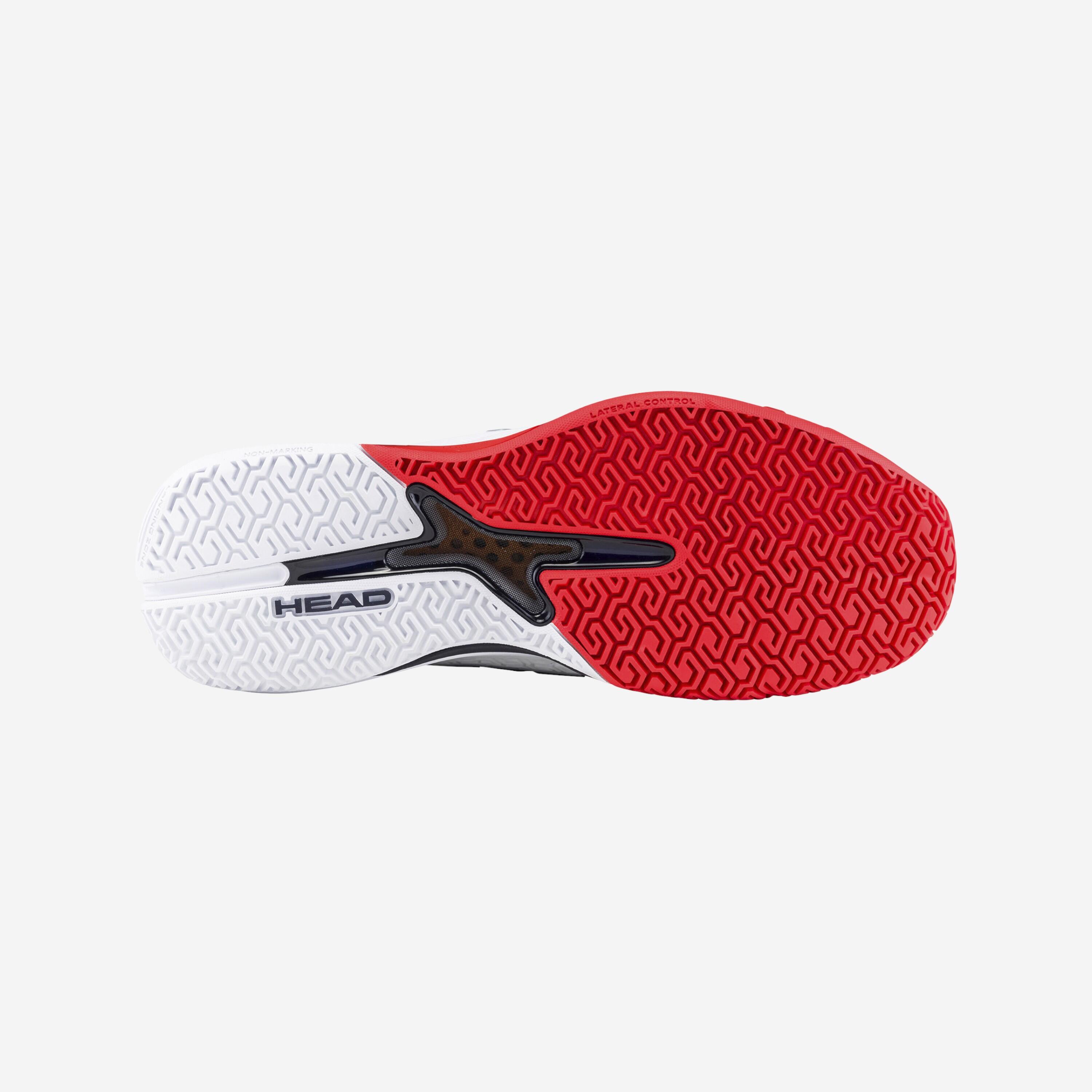 Chaussures de tennis multicourt homme, Revolt Pro 5.0 Blanc Bleu Rouge 4/5