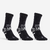 CHAUSSETTES DE SPORT HAUTES ARTENGO RS 560 NOIR GRIS LOT DE 3