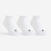 Chaussettes de sport mi-hautes lot de 3 paires enfant, RS 100 blanche