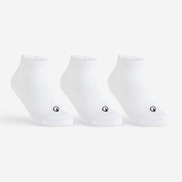 Chaussettes de sport mi-hautes lot de 3 paires enfant, RS 100 blanche