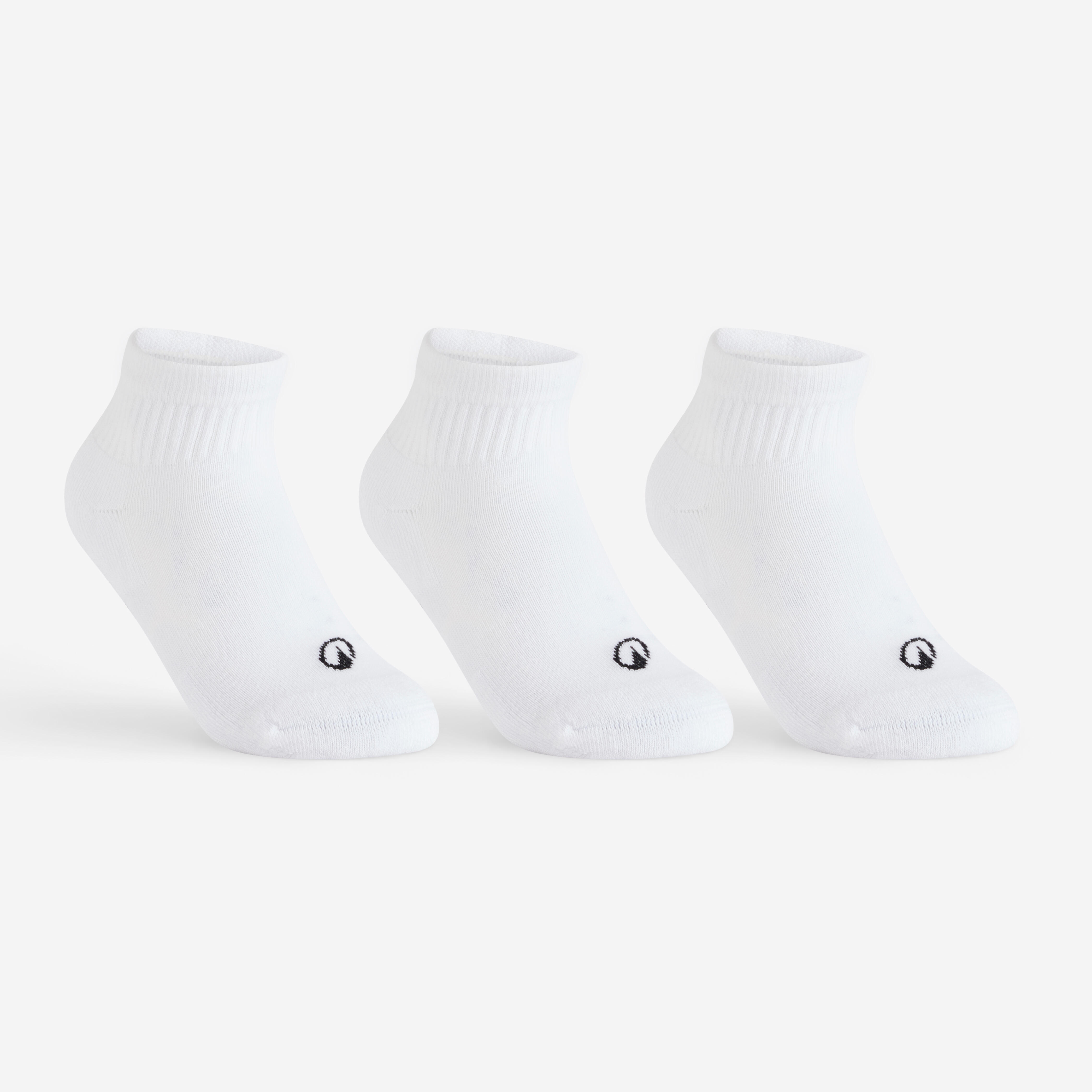 Kids’ mid-calf sports socks, pack of 3, RS 100 white