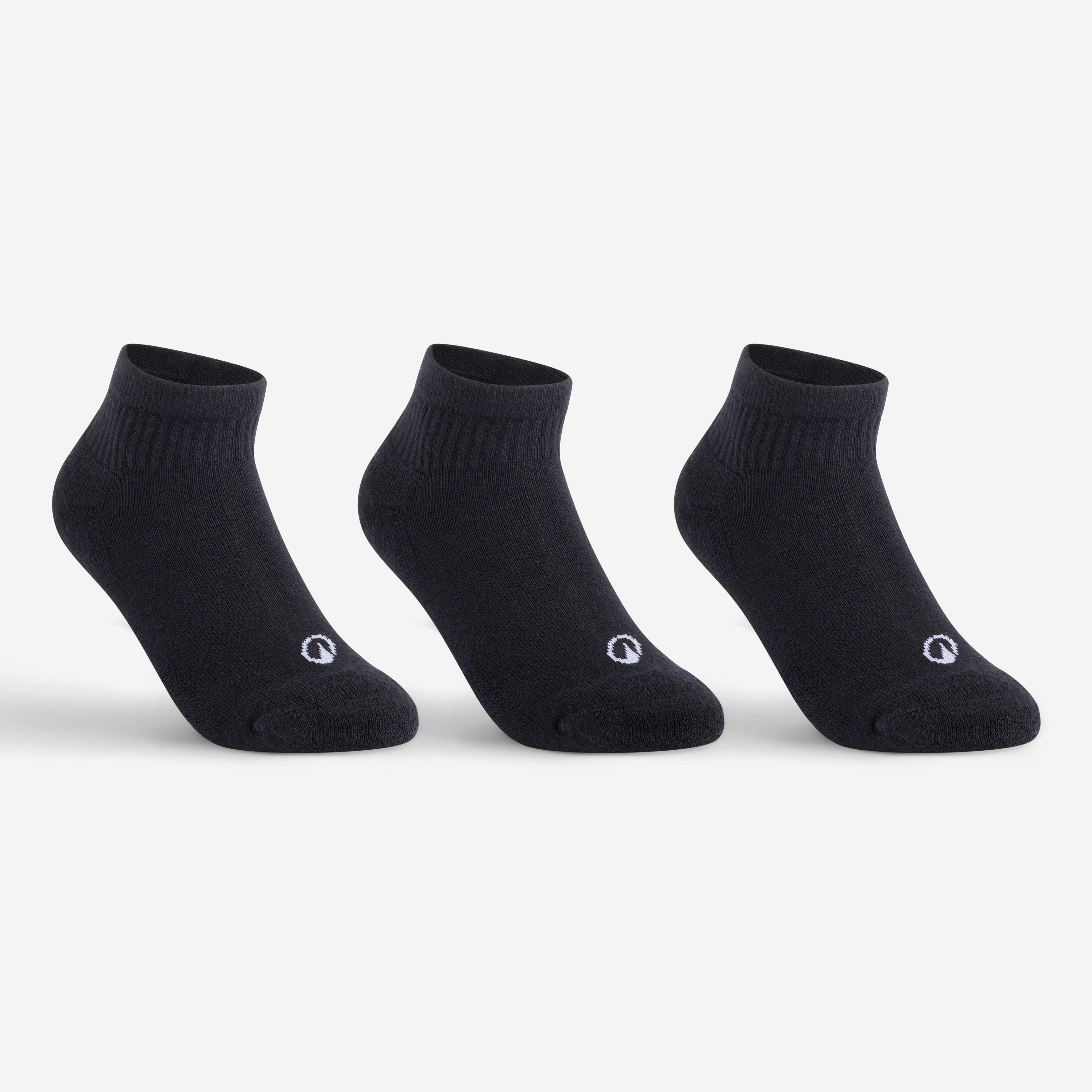 Chaussettes de sport enfant mi-hautes artengo rs 100 noir lot de 3 - Tennis - Artengo- Clubs - Entreprises - Collectivités - Associations