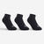Chaussettes de sport mi-hautes lot de 3 paires enfant, RS 100 noir