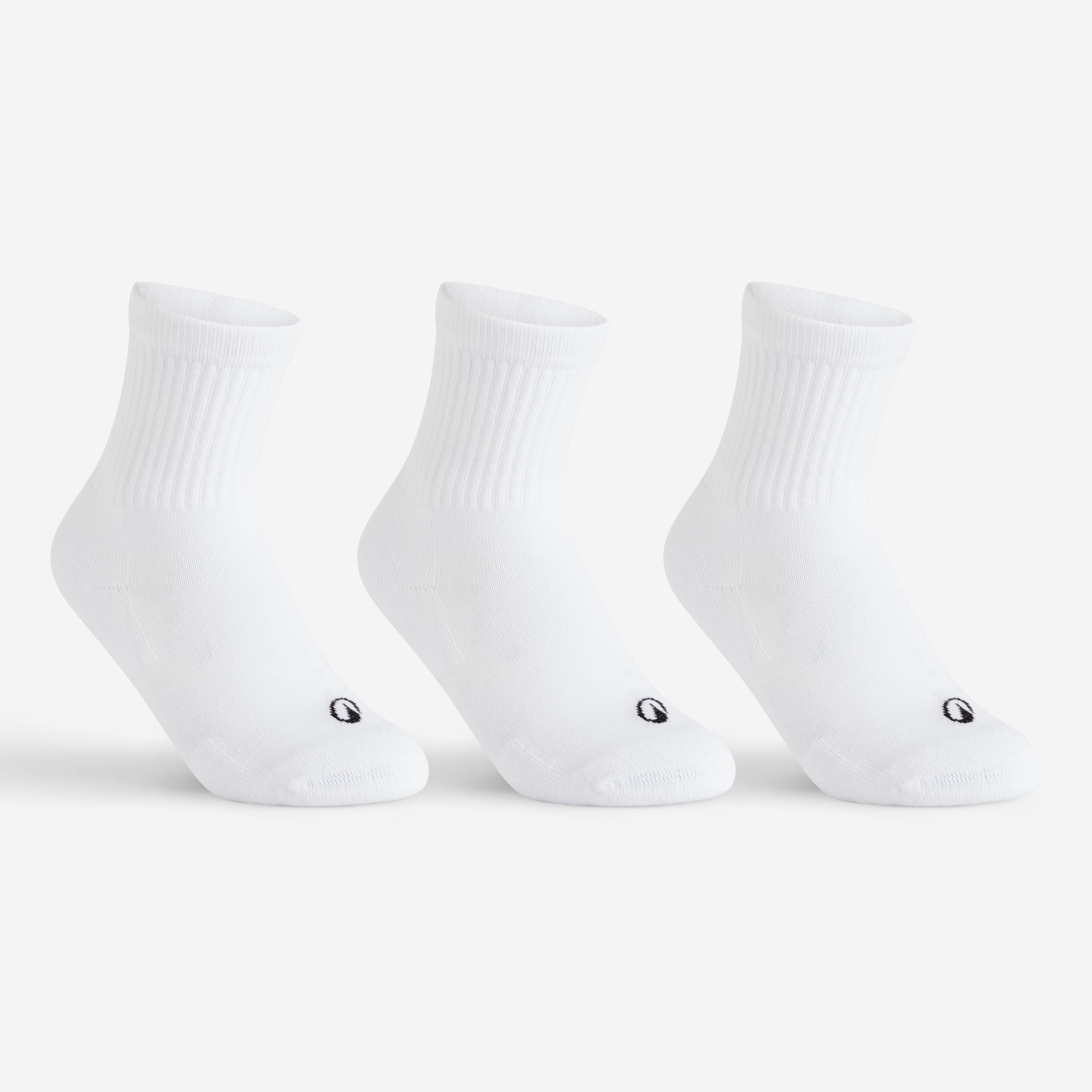 Kids’ high sports socks, pack of 3, RS 100 white