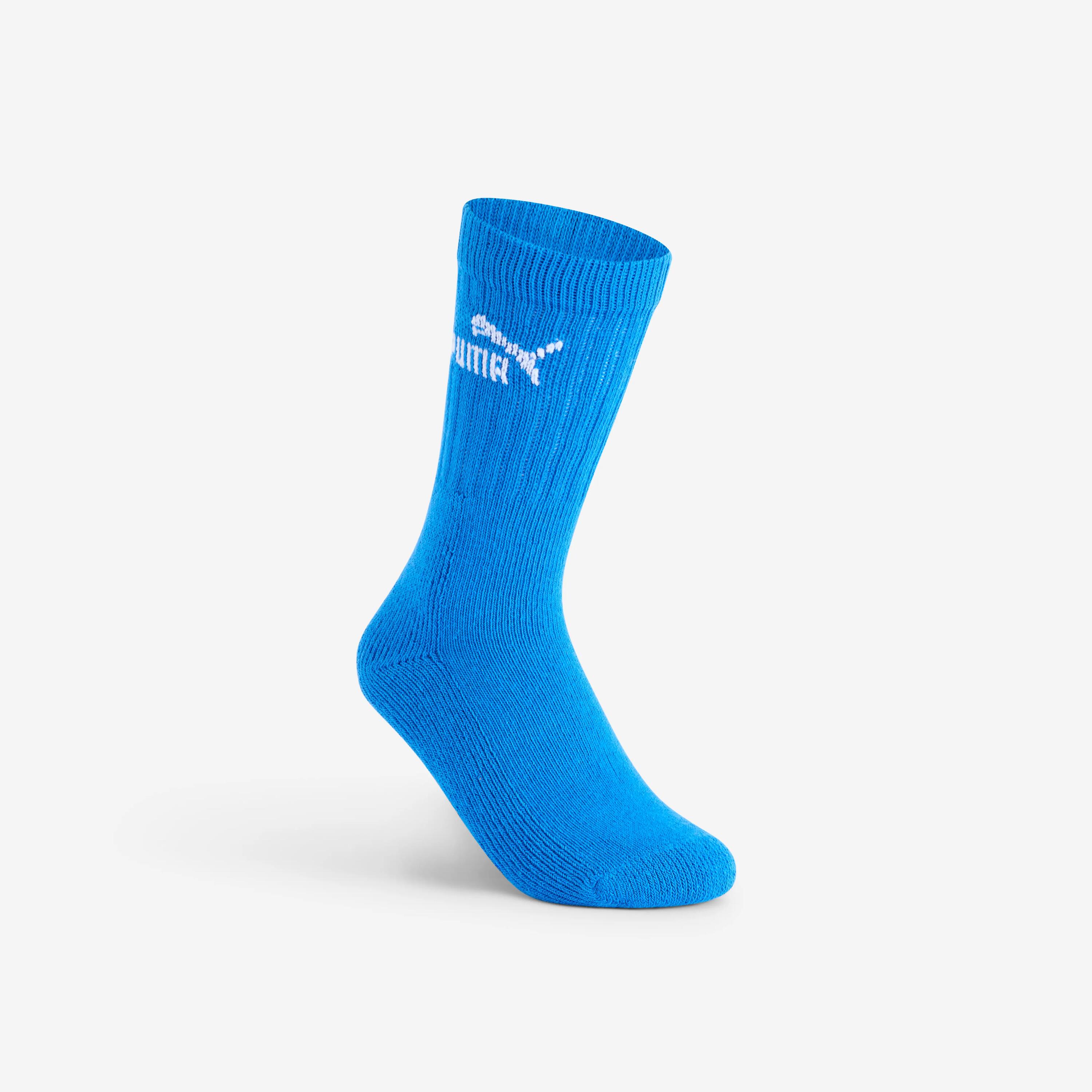CHAUSSETTES DE SPORT PUMA HAUTES BLEU GRIS BLANC NOIR EN LOT DE 5. 2/5