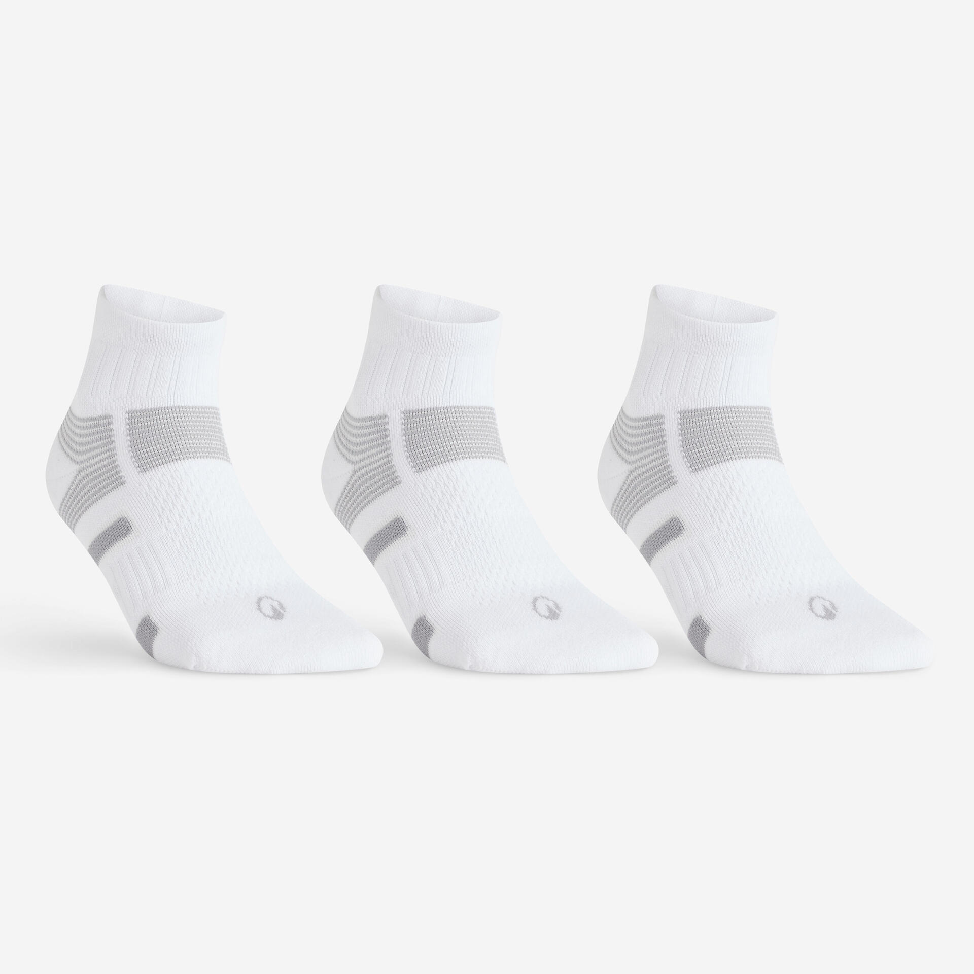 Chaussettes de sport mi-hautes lot de 3, rs560 blanc gris - - - ARTENGO-Decathlon PRO - Clubs - Entreprises - Collectivités - Associations