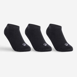 CHAUSSETTES SPORTS DE RAQUETTES BASSES ENFANT ARTENGO RS 100 NOIR LOT DE 3