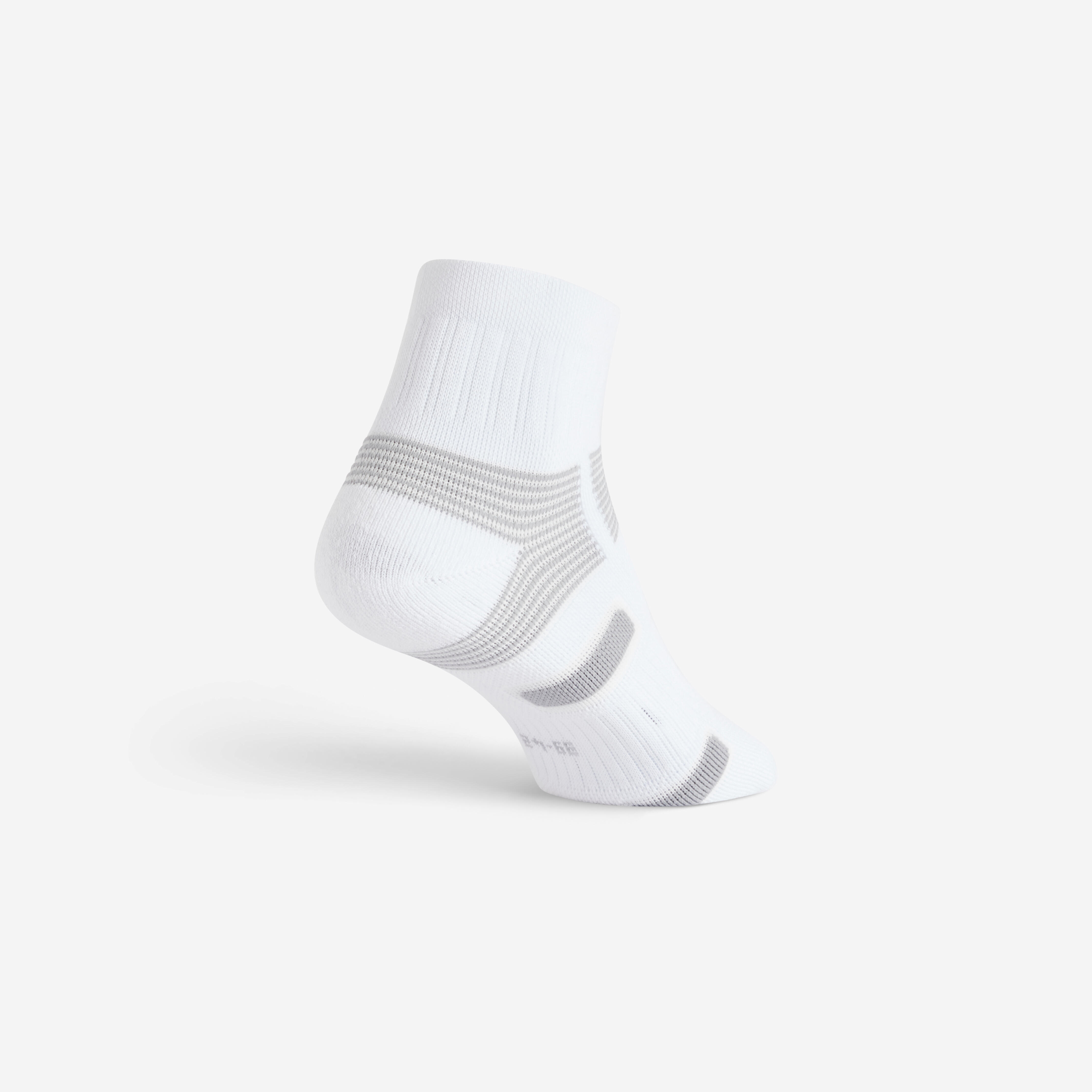 RS 560 Mid Sport Socks Tri-Pack - White/Grey - DECATHLON