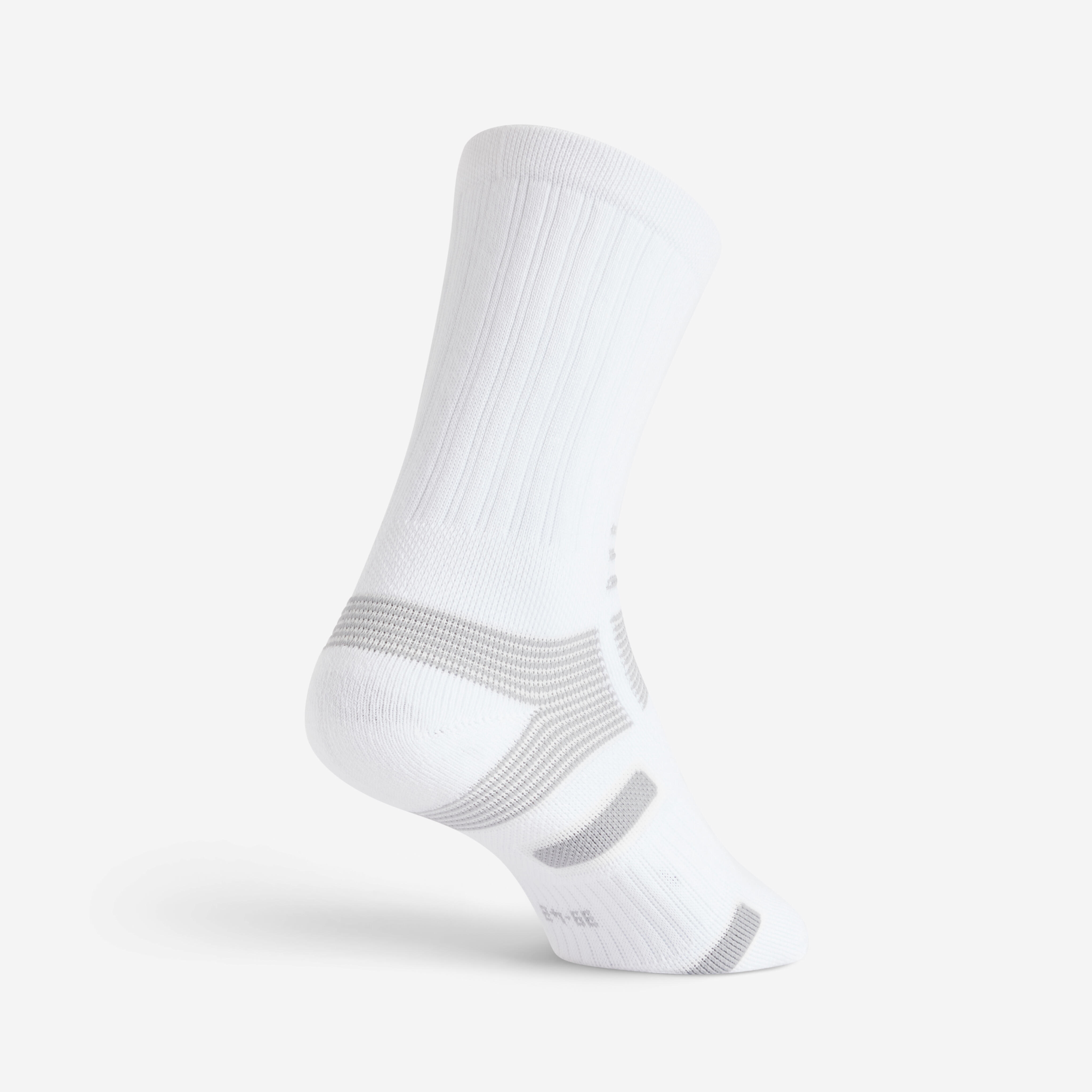 High Tennis Socks RS 560 Tri-Pack - White/Grey - ARTENGO