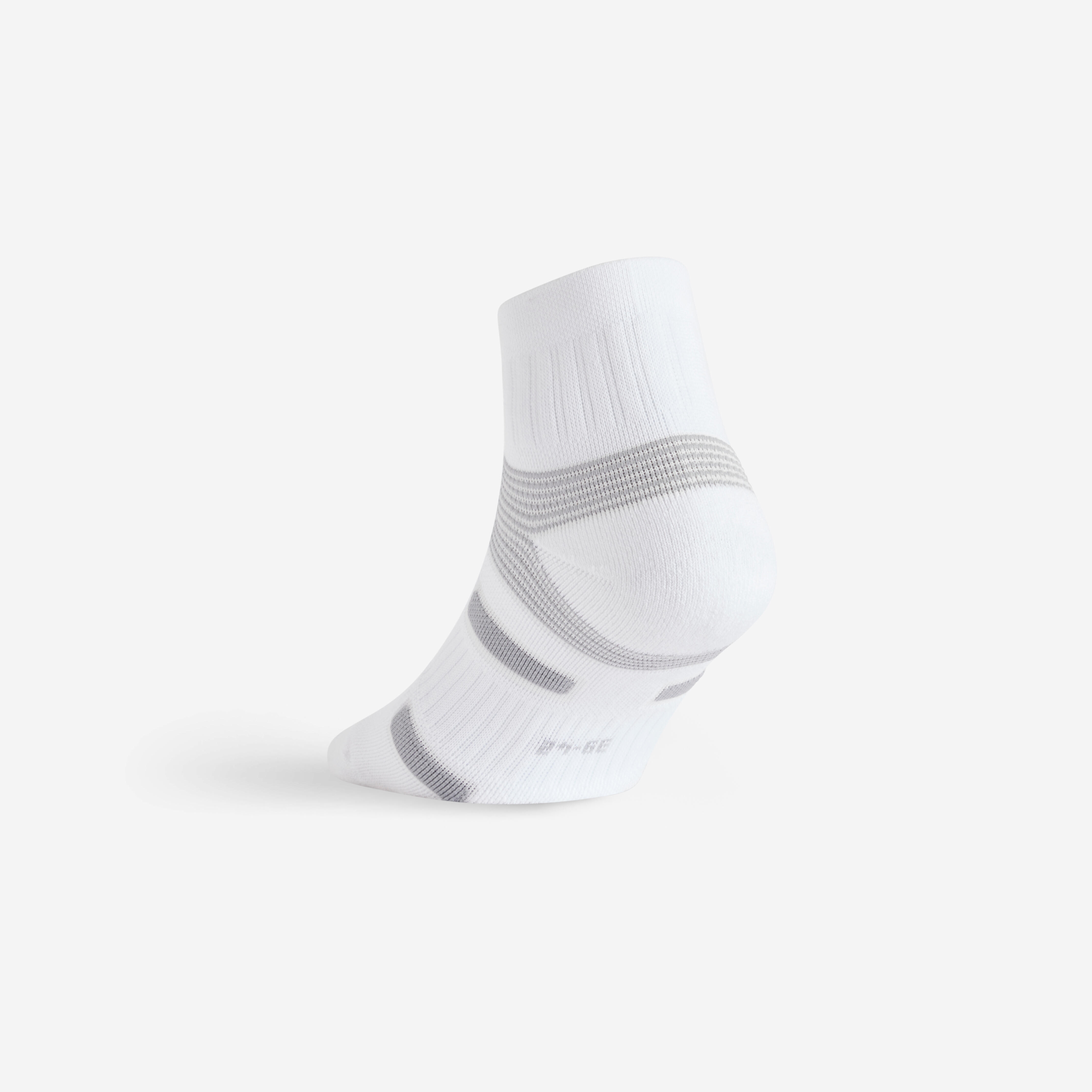 RS 560 Mid Sport Socks Tri-Pack - White/Grey - DECATHLON