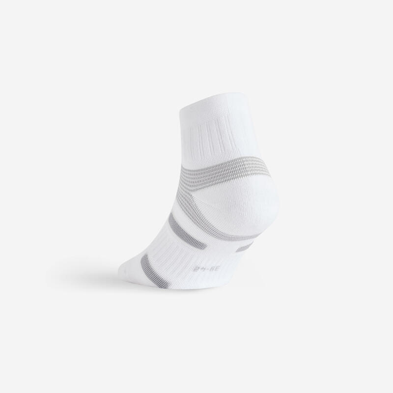 Tenis Çorabı - Orta Konçlu - Unisex - 3 Çift - Beyaz/Gri - Decathlon RS 560