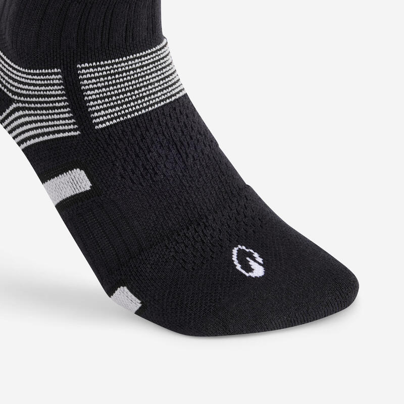 Set 3 Perechi Şosete Mid Tenis RS560 Negru-Gri Adulți 