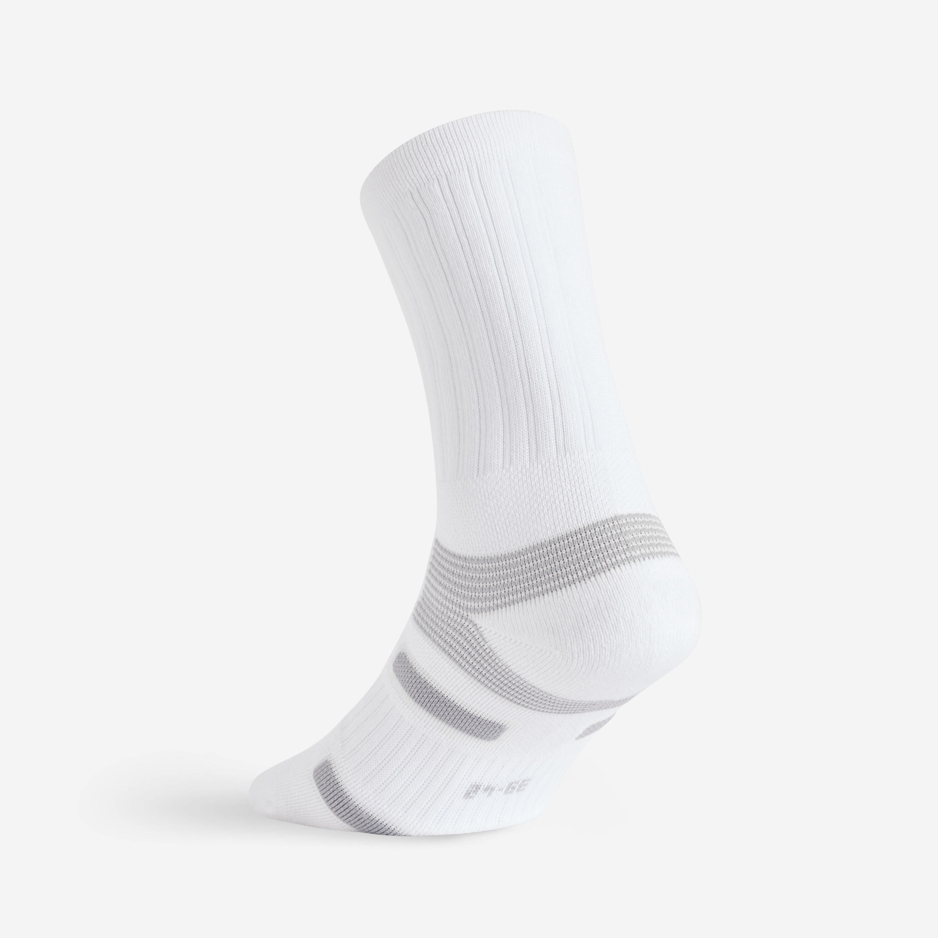 CHAUSSETTES DE TENNIS HAUTES ARTENGO RS 560 BLANC GRIS LOT DE 3 5/5