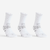 CHAUSSETTES DE SPORT HAUTES ARTENGO RS 560 BLANC GRIS LOT DE 3