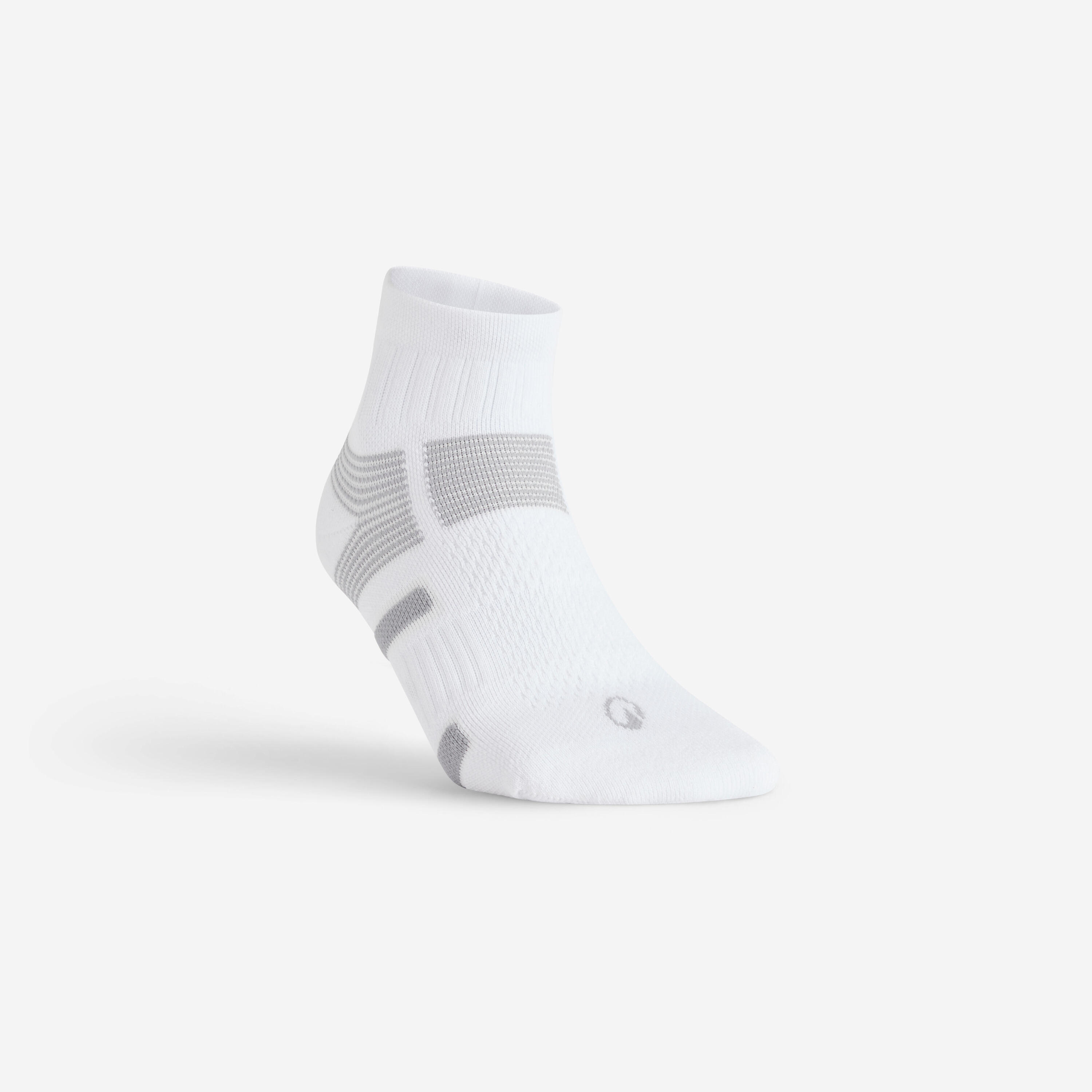 BAS DE SPORT MI-HAUTS ARTENGO RS 560 BLANC GRIS LOT DE 3 2/5