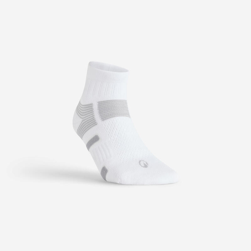 Tenis Çorabı - Orta Konçlu - Unisex - 3 Çift - Beyaz/Gri - Decathlon RS 560