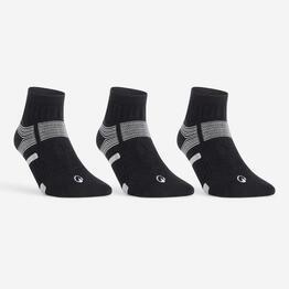 Chaussettes de sport mi-hautes Decathlon rs 560 noir gris lot de 3