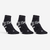 CHAUSSETTES DE SPORT MI-HAUTES ARTENGO RS 560 NOIR GRIS LOT DE 3