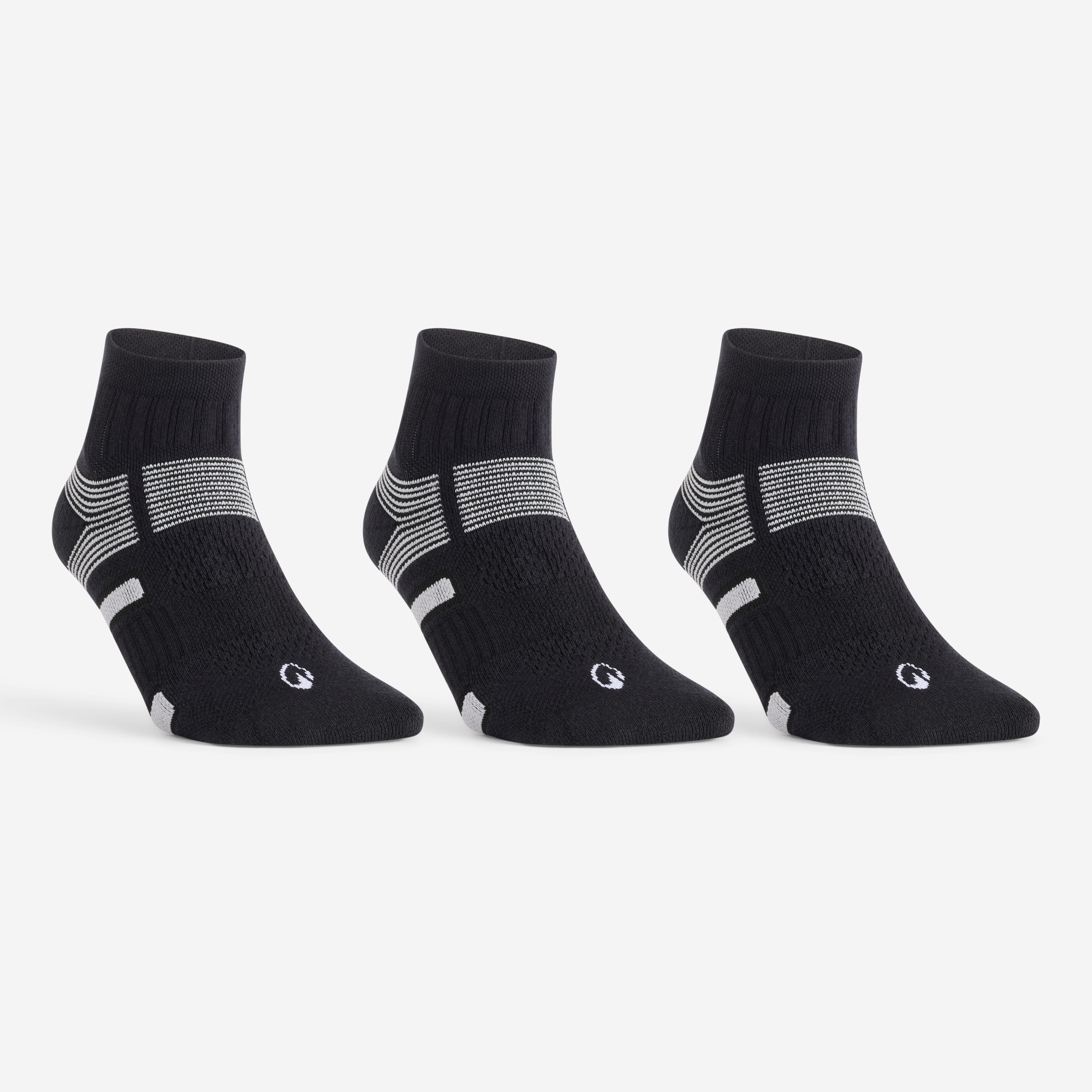 Mid Sports Socks Tri-Pack RS 560 - Black/Grey